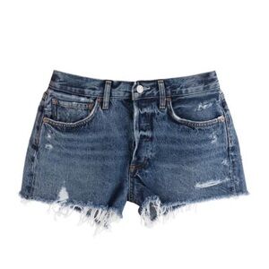 AGOLDE PARKER VINTAGE CUT OFF SHORT
IN DARK SWAPMEET {$148} Distressed Denim 26